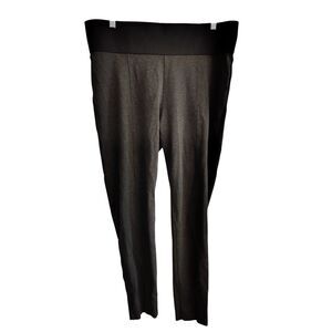 Peter Nygard Slims Women's 1X Dark Gray Elastic High Waist Leggings